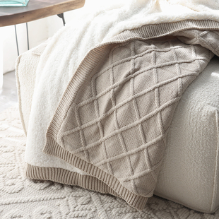 冬季加厚毛毯双层羊羔绒毯针织保暖沙发午睡休闲毯盖包邮北欧纯色