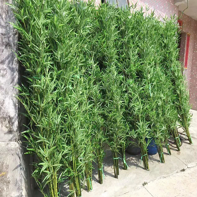 仿真加密竹子装饰客厅细水毛竹隔断屏风落地花艺橱窗摆件玄关造景