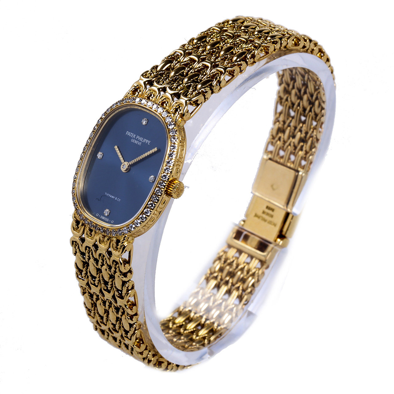 [9.0新]百达翡丽patek philippe女士18k黄金石英腕表