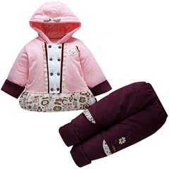 婴儿冬季棉服套装加厚纯棉新生儿衣服宝宝棉衣秋冬装外套棉袄棉服