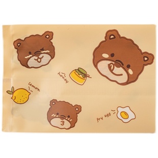 雪花酥包装袋 可爱卡通饼干袋子机封袋高档透明烘焙包装袋子 券