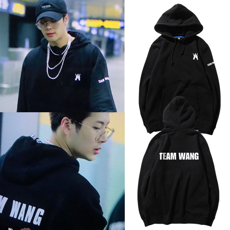 got7同款卫衣_got7王嘉尔同款卫衣加绒套头连帽衫学生男女外套优惠券