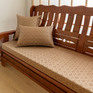 夏天木沙发坐垫软垫老式实木木质海绵垫子加厚防滑凉席沙发坐垫