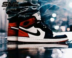 虎扑推荐Air Jordan High OG AJ1 乔1黑脚趾 黑头 555088-125