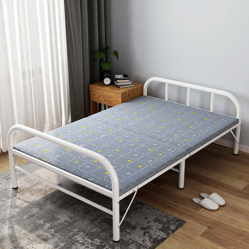 铁艺床单人床折叠床加厚加固现代简约铁床网红双人床铁架床宿舍床