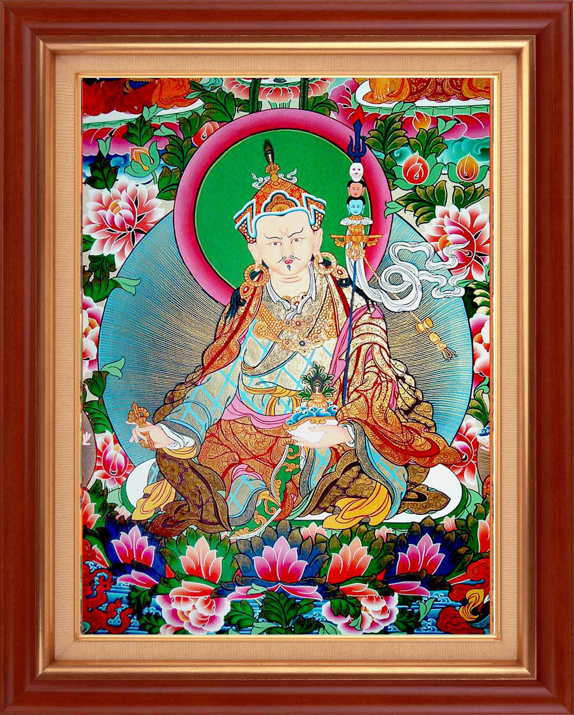 印花现代中式新款纯棉绣线十字绣佛教佛像唐卡十字绣套件