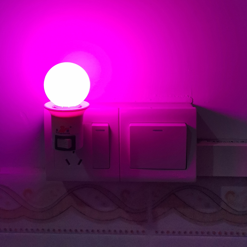 led小夜灯紫色粉蓝光补光氛围网红七彩拍照紫光抖音紫