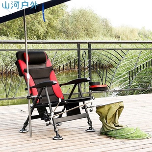 新款铝合金折叠钓鱼椅多功能便携筏钓台钓椅全地形可躺欧式钓椅