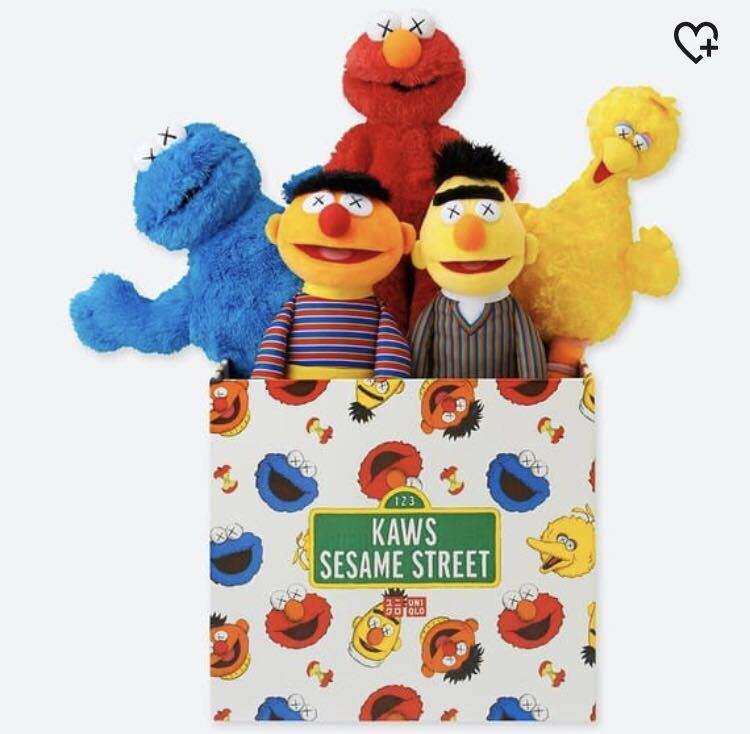 [msx]正版现货 优衣库 kaws sesame street 芝麻街联名玩偶公仔