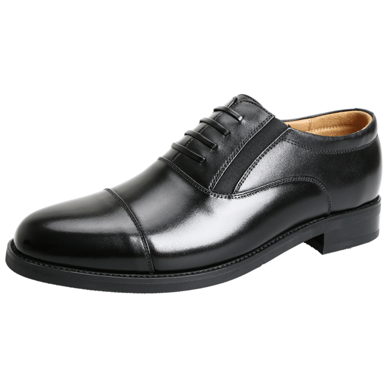 3515强人春秋套脚真皮三接头将军皮鞋校尉军官商务正装皮鞋军鞋男