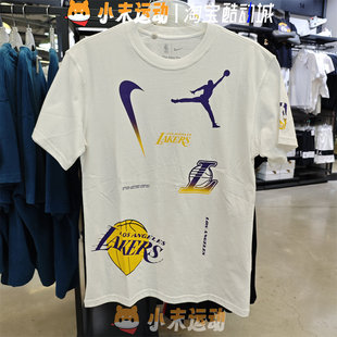 Nike/耐克 正品Jordan男子AJ短袖洛杉矶湖人队印花休闲T恤 DV5725