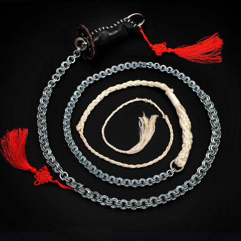 不锈钢健身甩鞭响鞭铁鞭子麒麟鞭