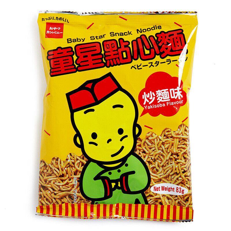 膨化食品香港 进口贝贝星童星点心面炒面味83g 大包