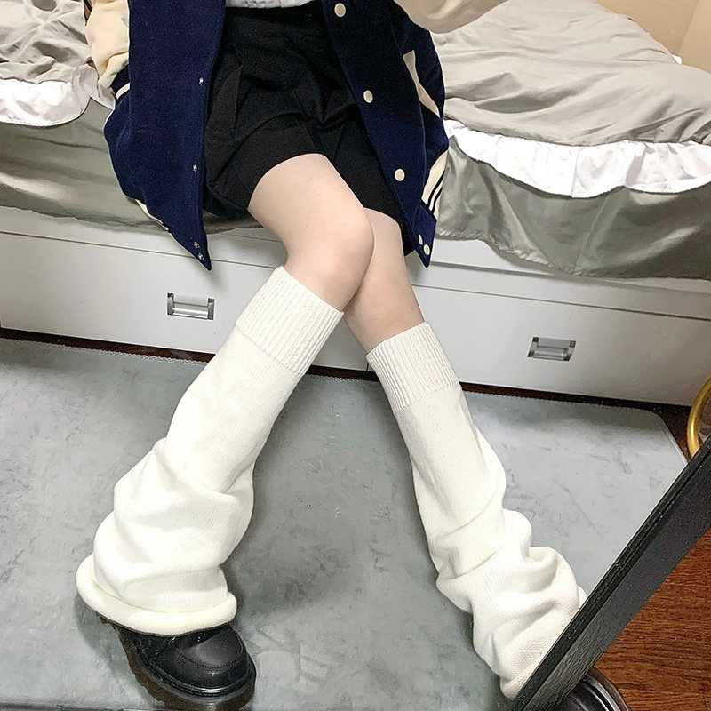 日系针织腿套jk堆堆袜软妹y2k亚文化袜套千禧年樱花妹原宿显瘦袜