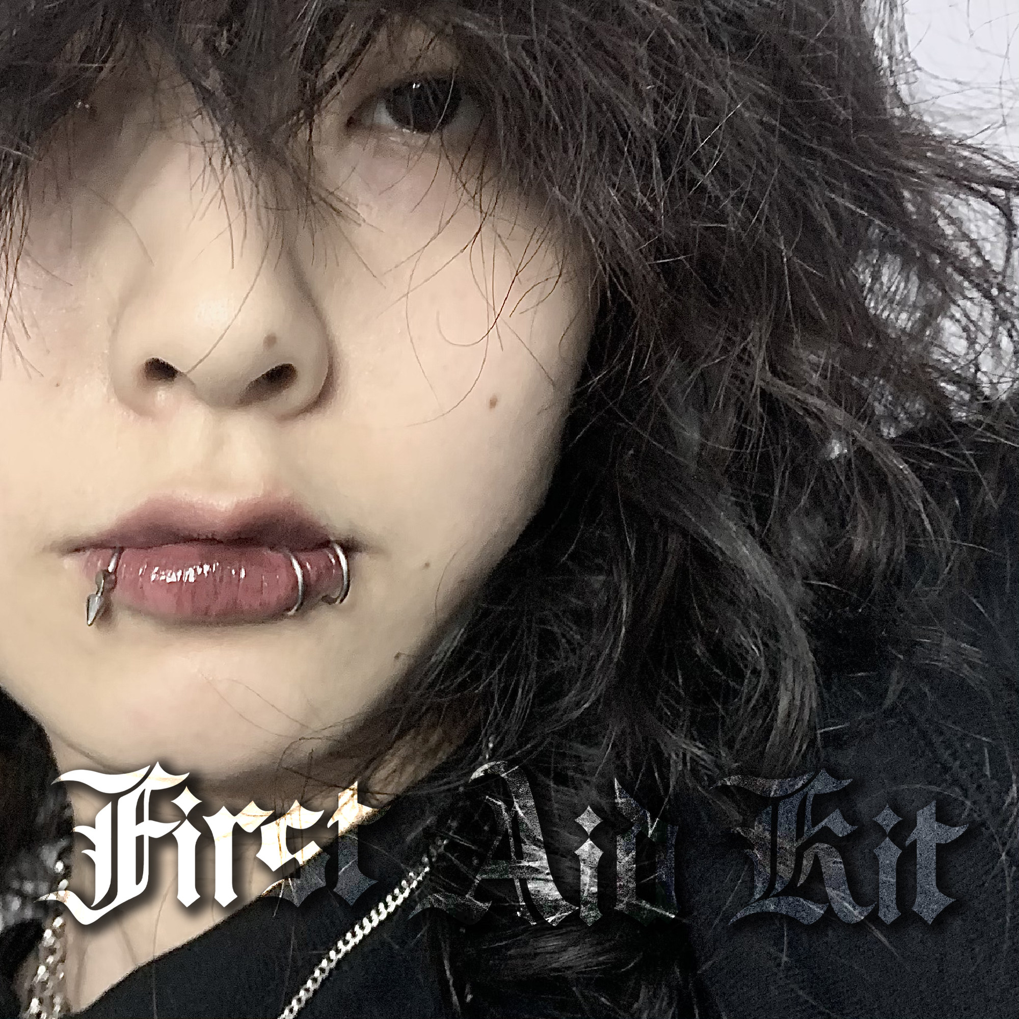 新品first aid kit  钛钢假唇环 双圈唇夹两只 也