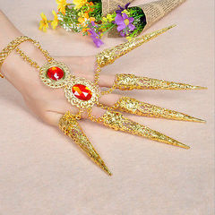 2pc Indian Thai Finger Golden Jewelry Belly Dance Dancing Fi
