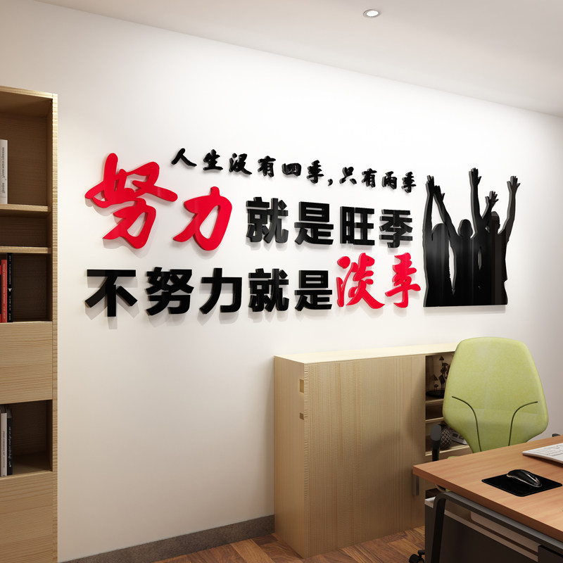 电商公司办公室文化墙贴墙面布置创意标语文字公式双十一贴纸贴画