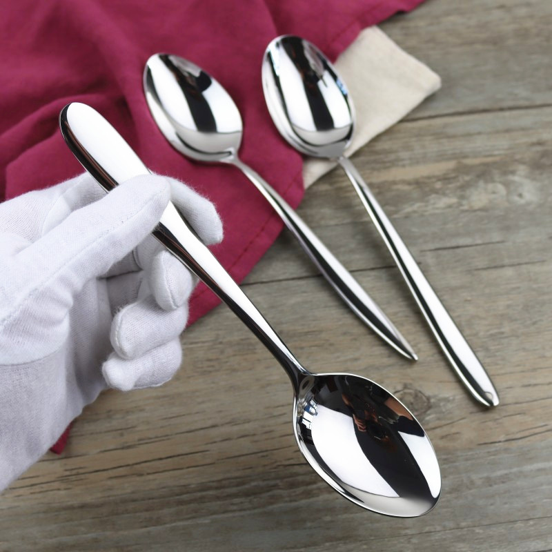 出口加厚餐勺304不锈钢成人勺子喝汤勺吃饭勺子调羹勺主餐勺西餐