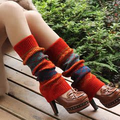 韩国女袜子针织毛线袜套袜筒秋冬堆堆袜护腿套靴套脚套成人小腿袜