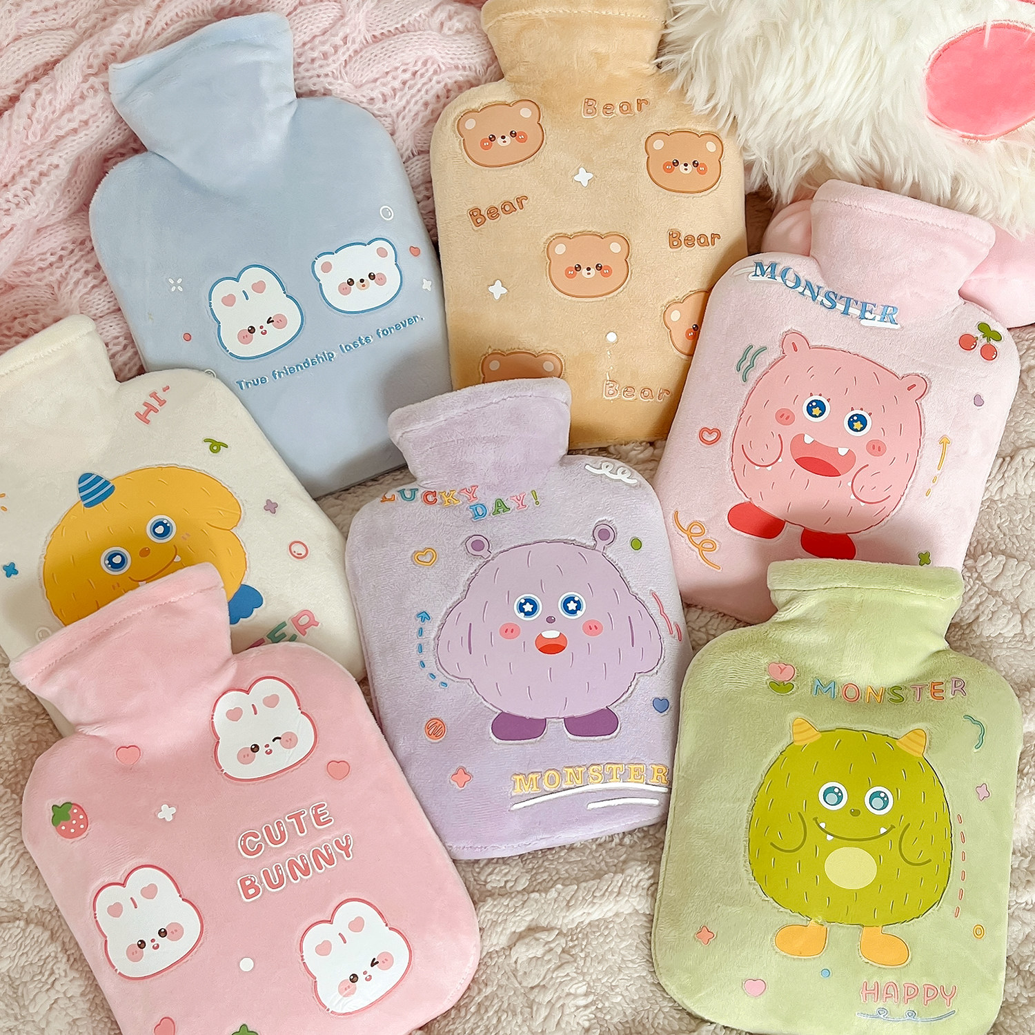 可愛毛絨注水熱水袋宿舍學(xué)生暖腳暖被窩暖肚子暖水袋家用暖手神器 可愛毛絨注水熱水袋宿舍學(xué)生暖腳暖被窩暖肚子暖水袋家用暖手神器