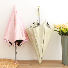 日本超轻二折蕾丝公主洋伞双层黑胶太阳伞超强防晒防紫外线遮阳伞
