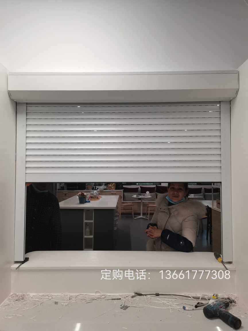 欧式防盗镂空卷帘窗铝合金电动别墅防盗窗车库阳台商场遮阳卷帘门