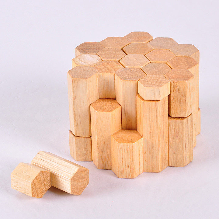 古典木制益智玩具 孔明锁 孔明球 鲁班锁 蜂巢积木
