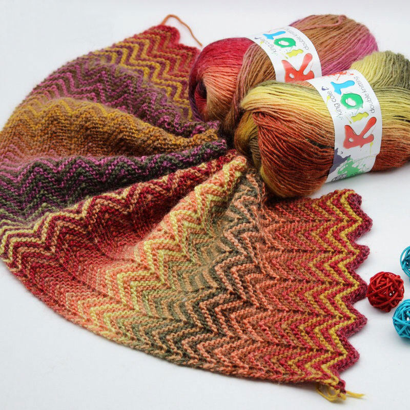 英国进口kingcole长段染毛线钩毛线编织手编披肩线钩针棒针毛衣