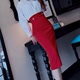 高腰半身长裙2024春季新款韩版修身包臀一步裙显瘦开叉红色职业裙