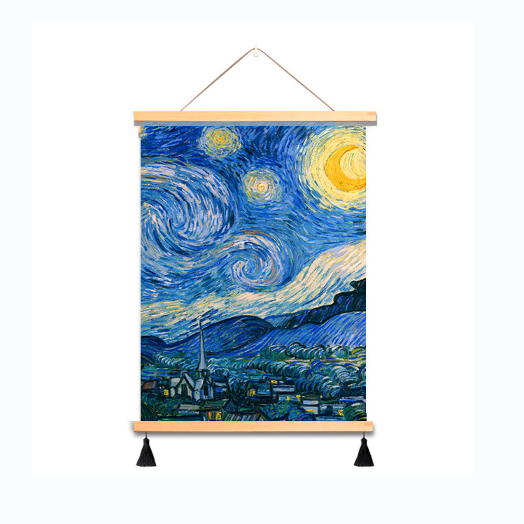 梵高装饰画芯打印油画布艺挂画电表箱遮挡画墙面装饰挂布背景墙布