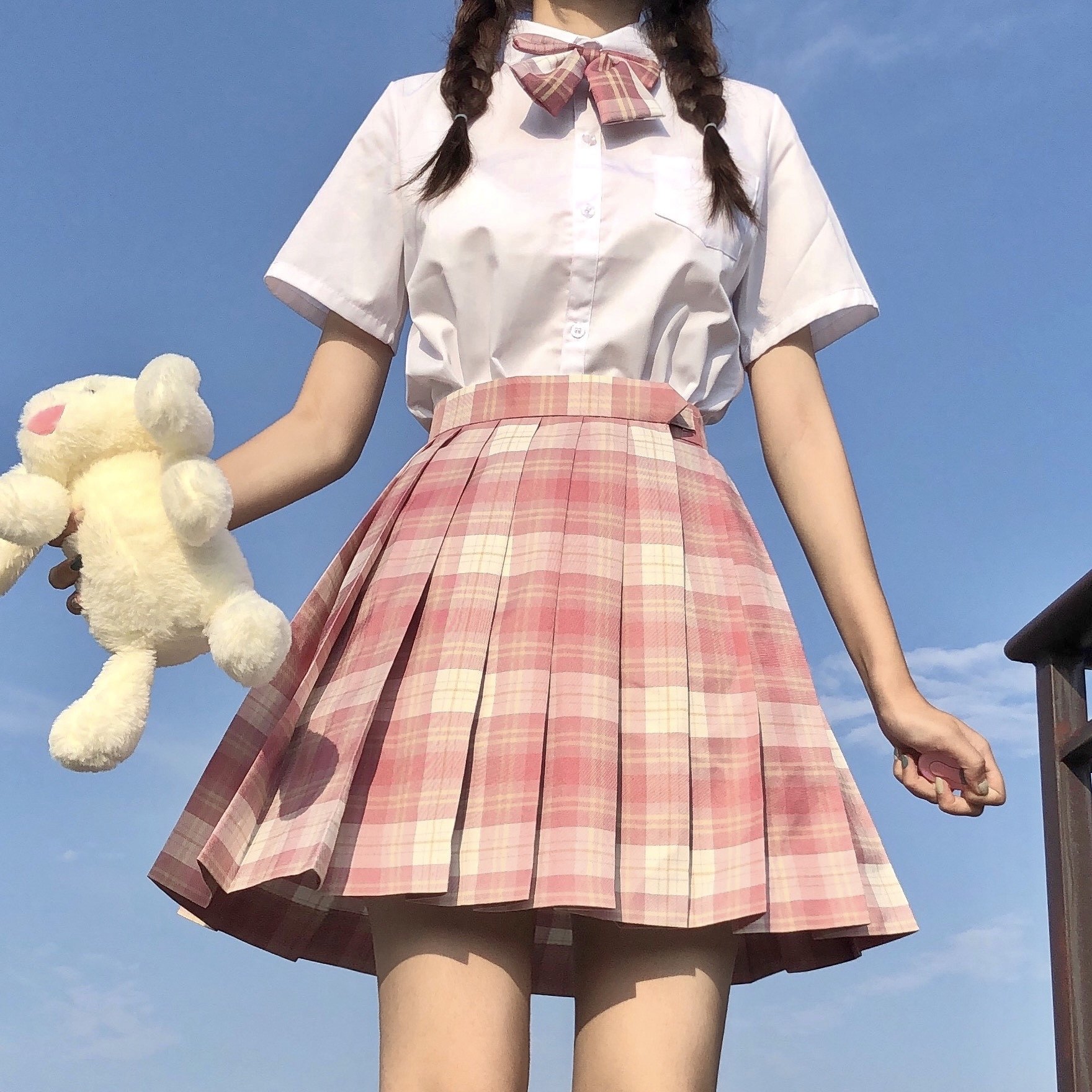 jk制服套装夏季百褶裙学院风两件套夏