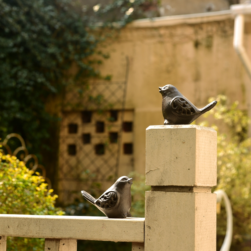 仿古手工铸铁镂空小鸟动物摆件   花园杂货 庭院装饰民宿家居客厅