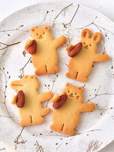 日本cotta圣诞节饼干模具迷你动物儿童曲奇烘焙卡通可爱磨具家用