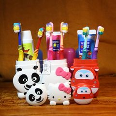 韩国LG PERIOE儿童牙刷牙膏套装超级飞侠hello kitty熊猫漱口杯