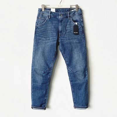 福利正品ABLE JEANS男牛仔裤秋季锥形小脚裤复古水洗直筒裤潮长裤