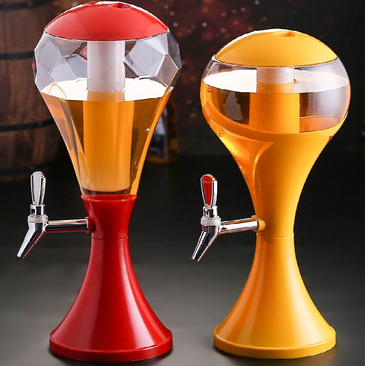 可乐桶容器世界杯七彩发光扎啤酒炮酒吧ktv3升扎啤桶啤酒桶酒塔