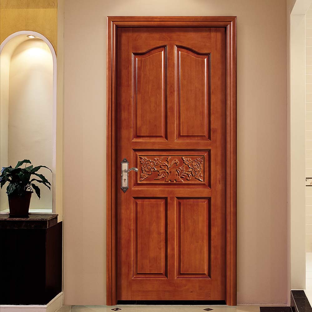 五福临门 甲级原木五福门 纯实木门 红木门 沙比利 菠萝格原木门