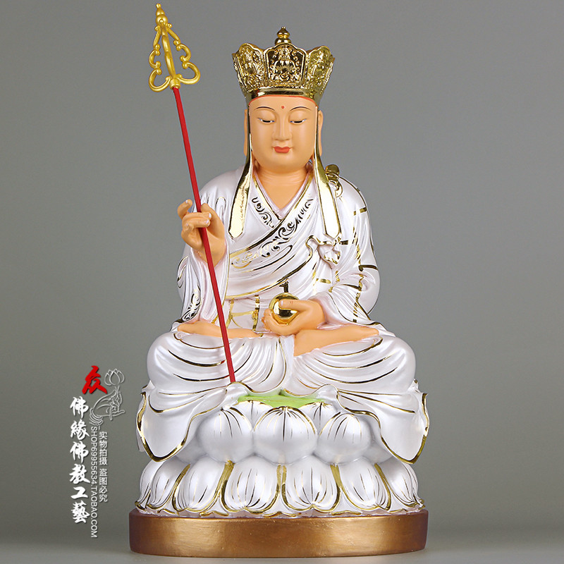 地藏菩萨佛像 地藏王菩萨佛像坐莲地藏 地藏菩萨 19英寸 白衣树脂在类目 家居饰品, 摆件中 - 来自Buy2taobao.com提供专业的淘宝代购服务