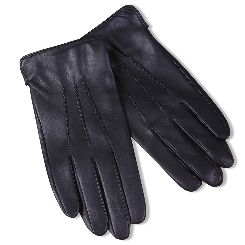 皮手套男士羊皮时尚薄款修手短款开车防风真皮手套触屏 - 思翔服饰