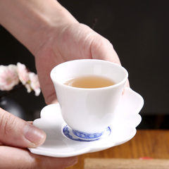 景德镇仿古手工手绘白瓷青花祥云功夫茶具茶杯单杯品茗杯普洱杯