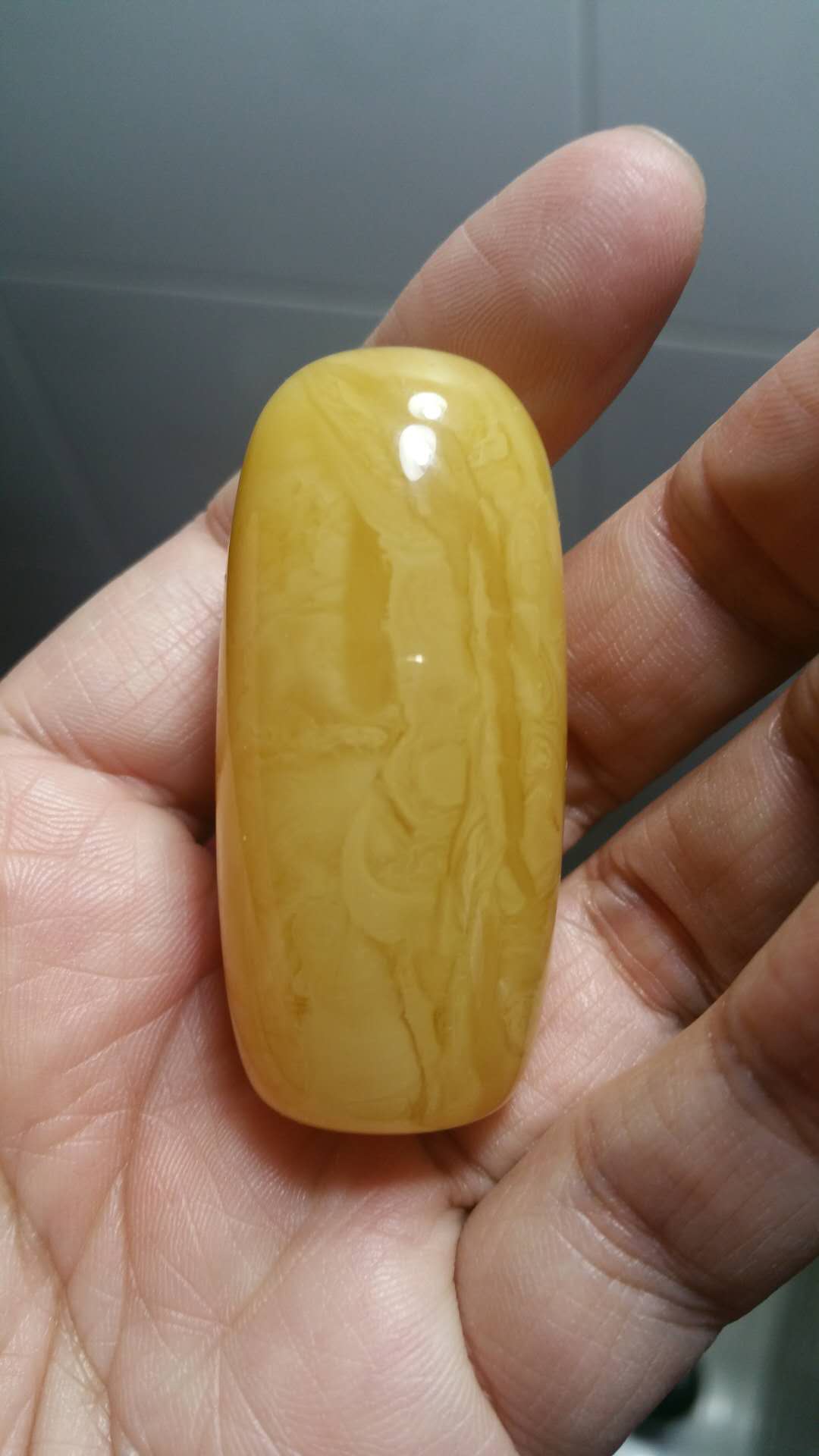 天然俄料蜜蜡桶珠锁骨鸡油黄22