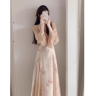 新中式国风吊带连衣裙女2024夏季气质高级感法式小个子长裙子套装