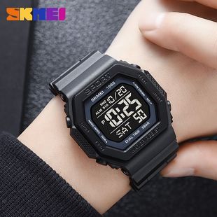 时刻美韩版时尚简约男士手表户外运动防水夜光数字式学生电子手表
