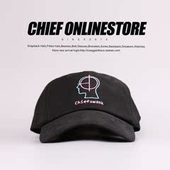 自主品牌 CHIEF 几何人像 美式复古软顶高尔夫帽 棒球帽子 弯檐帽