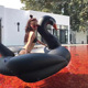 充气黑天鹅浮排浮床成人游泳池救生圈网红水上玩具游泳池气垫小船