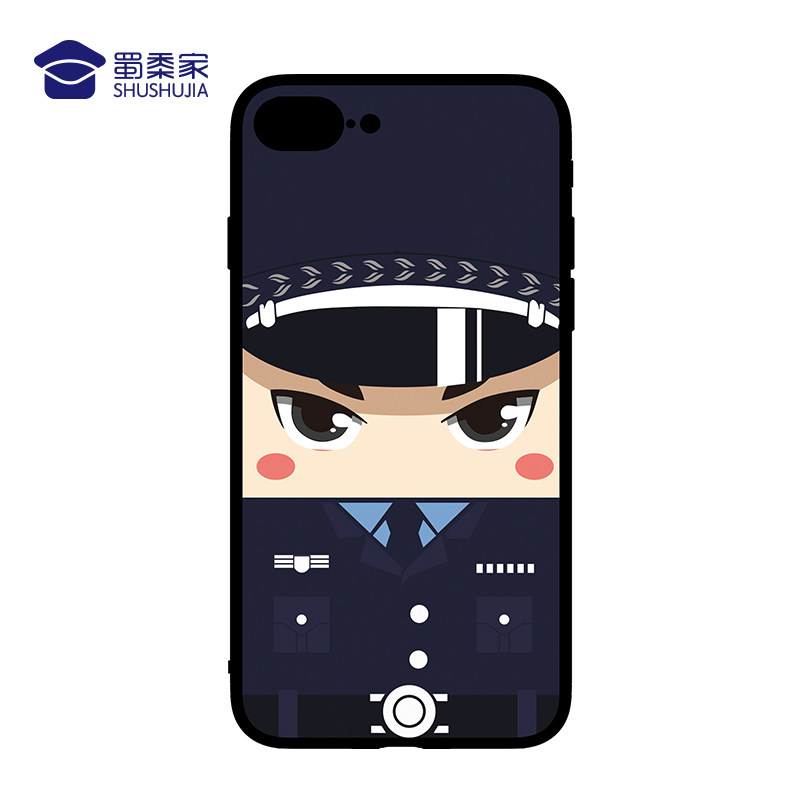 适用于苹果vivo华为小米oppo警察漫画手机壳之男警阿sir款保护套