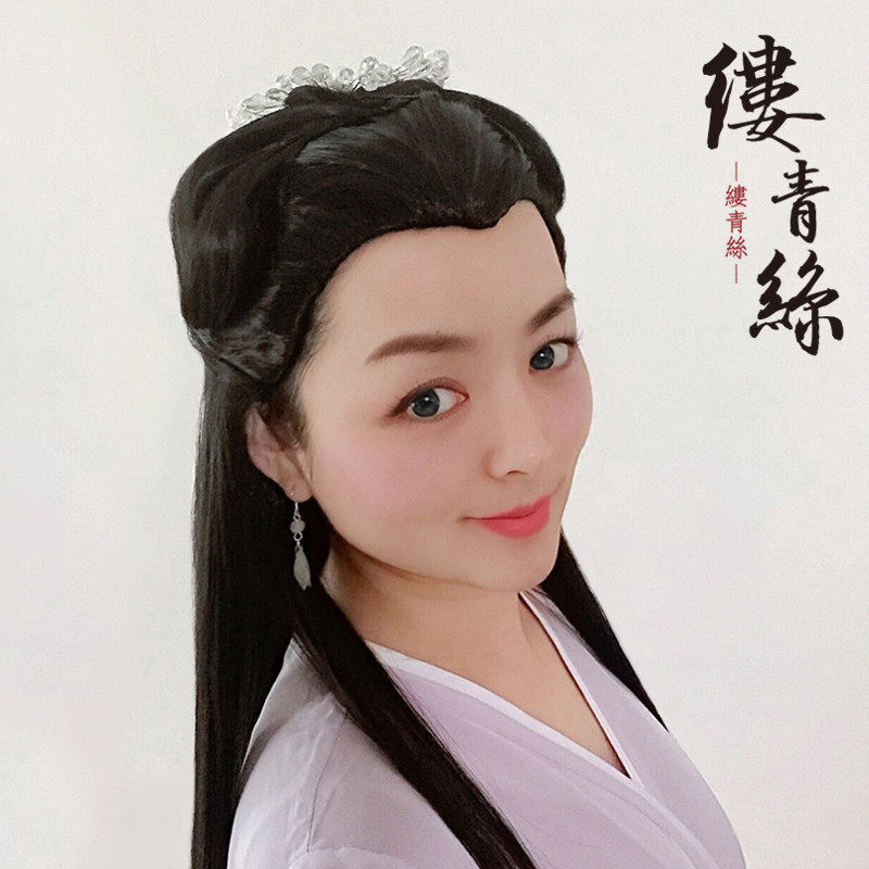 汉服 古装造型_神雕侠女李若彤小龙女造型假发头套古装仙女美人尖发饰
