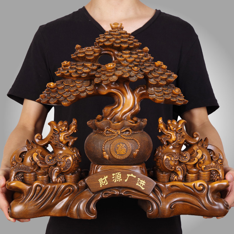 招财貔貅摆件聚财镇宅辟邪风水摇钱发财树家居客厅装饰送礼品摆设