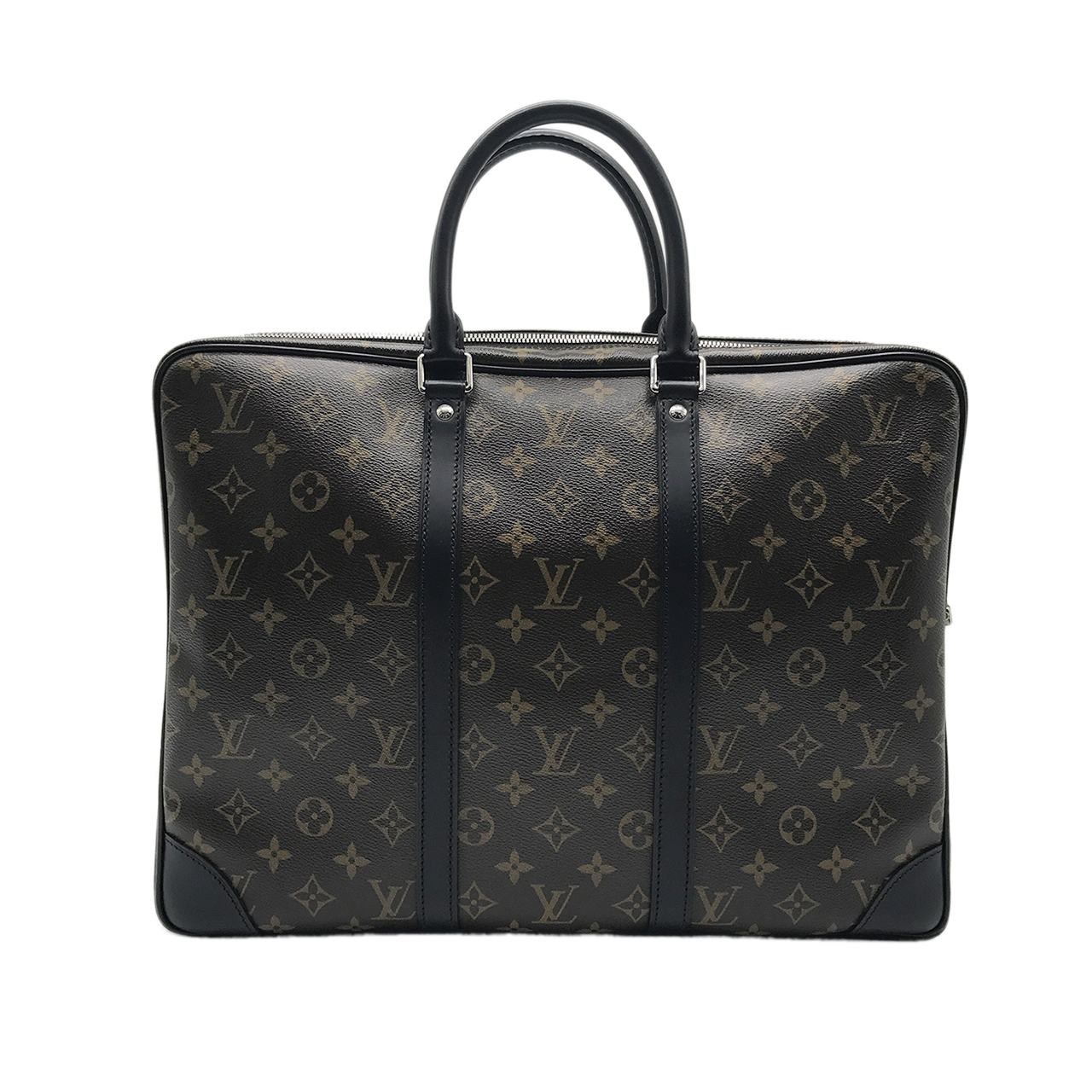 [9.9新]路易威登lv男士手提公文包pu经典老花棕色