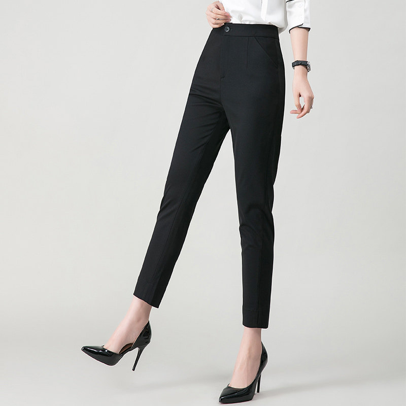诗燕时装2020夏新款休闲正装显瘦小脚裤女士九分西裤a2103-561a